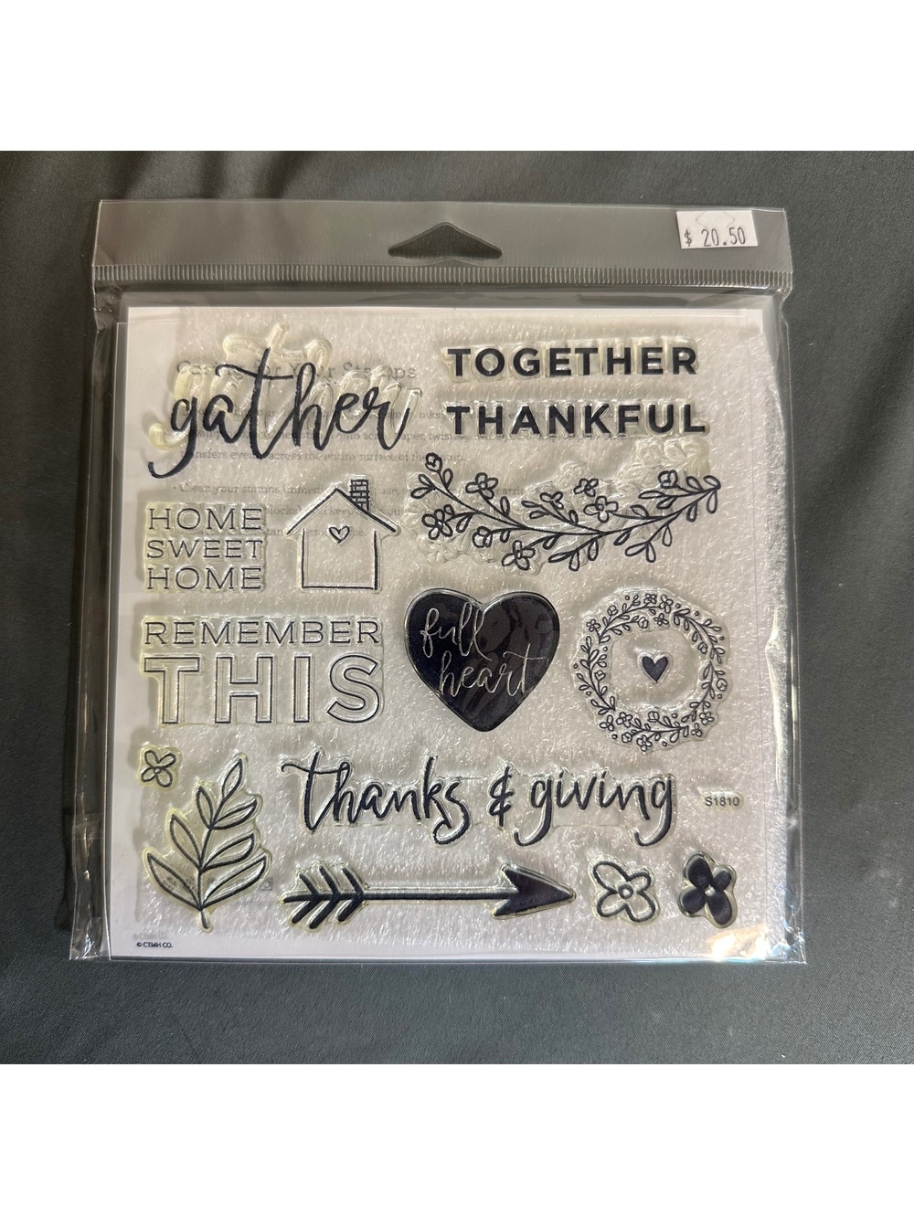 Close To My Heart Acrylic Thanks & Giving S1810 Stamp Set